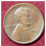 1922 Weak D Lincoln Cent
