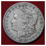 1904 S Morgan Silver Dollar Coin