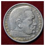 1935 German 5 Mark Silver Coin