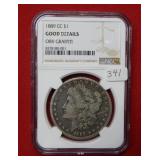1889 CC Morgan NGC Good Details - OBV Grafitti
