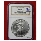 1997 Silver Eagle 1oz NGC MS 69