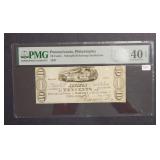 1837 Schuylkill Savings Bank 10 Cent Note PMG 40