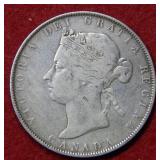 1881 Silver Canada Half Dollar Coin