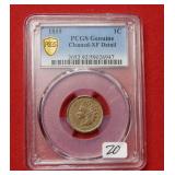 1859 Indian Head Cent PCGS Genuine XF Detail