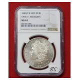1880/9 S Hot-50 VAM 11 Morgan  Dollar NGCMS63