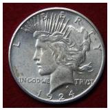 1924 S Peace Silver Dollar