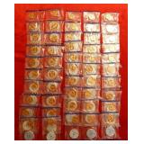 (50) 1965 P Mint Cents in original Mint Cellophane