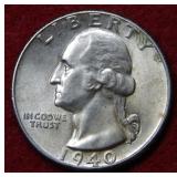 1940 Washington Silver Quarter