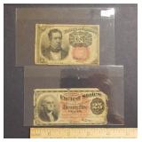 25 & 10 Cent US Fractional Notes