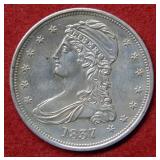1837 Bust Half with Reeded Edge