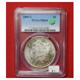 1880 S Morgan Silver Dollar PCGS MS64