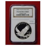 2008P Bald Eagle Silver Dollar NGCPF69 Ultra Cameo