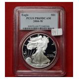 2004 W Silver Eagle 1oz PCGS PR69 DCAM