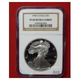 1990 S Silver Eagle 1oz NGC PF69 Ultra Cameo