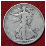 1918 D Walking Liberty Silver Half Dollar Coin