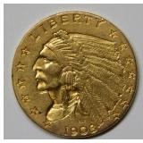 1908 $2.50 Indian Gold Coin