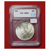 1923 Peace Silver Dollar ICG MS64