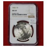 1922 Peace Silver Dollar NGC MS64