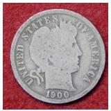 1900 S Barber Silver Dime