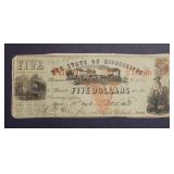 186? $5 State of Mississippi Bank Note