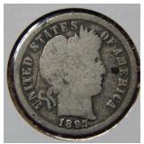 1897 S Barber Silver Dime