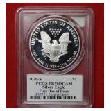 2020 S Silver Eagle 1oz PCGS PR70 DCAM