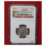 1927 Standing Liberty Silver Quarter NGC Genuine