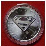 2016 Canada 1oz 9999 Silver Superman  Coin