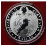 1990-2020 Australia Silver 1oz Kookaburra