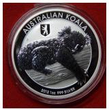 2012 Australia Koala 1oz .999 Silver Coin