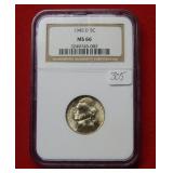 1945 D Jefferson Nickel NGC MS66