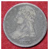 1837 Bust Silver Half Dollar with Reeded Edge