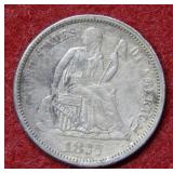 1877 Seated Liberty Silver Dime