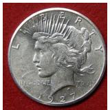 1927 Peace Silver Dollar Coin