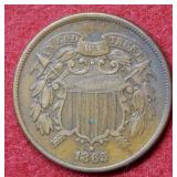 1865 Two Cent Piece
