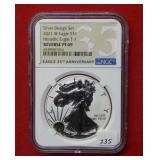 2021 W Silver Eagle 1oz NGC Reverse PF69