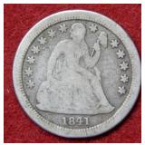 1841 O Seated Liberty Silver Dime