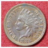 1886 Indian Head Cent - Red and Brown