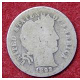 1892 O Barber Silver Dime