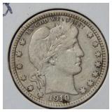 1910 Barber Silver Quarter