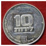 Israel Early American Hanukkah  Lamp Silver Coin