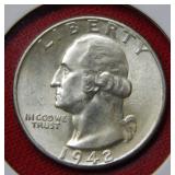 1942 Washington Silver Quarter