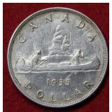 1935 Canada Silver Dollar