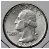 1964 D Washington Silver Quarter