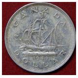 1949 Canada Ship Silver Commemorative Dollar