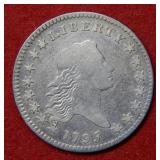 1795 Flowing Hair Half Dollar - Very Rare
