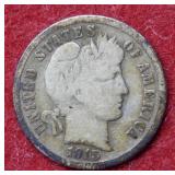 1915 S Barber Silver Dime