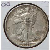 1918 D Walking Liberty Silver Half Dollar