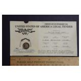 1945 Mercury Silver Dime with Card