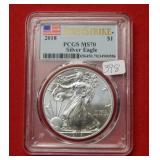2018 Silver Eagle 1oz PCGS MS70
